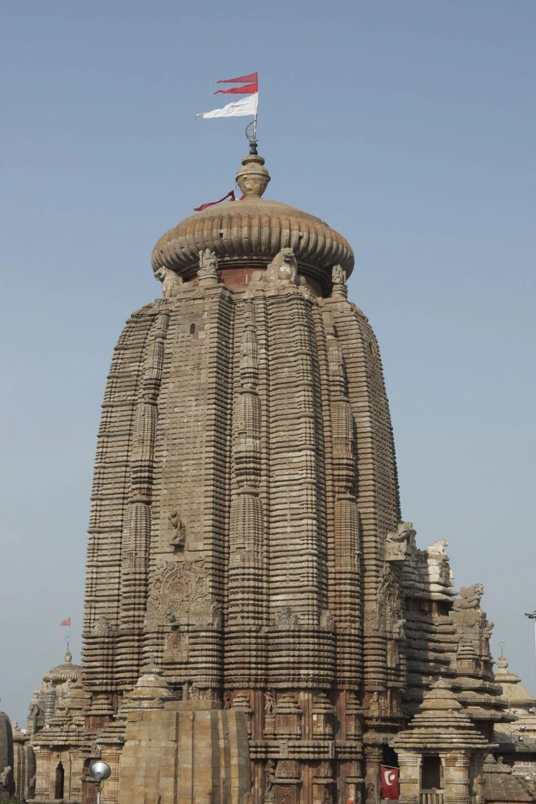 The 180-foot shikhara, seen from below