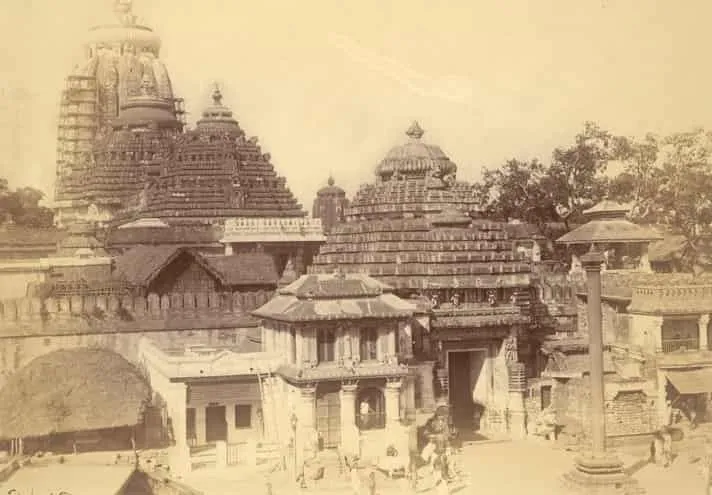 An archival photograph of the Jagannath Temple complex at Puri